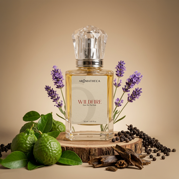 Wildfire perfume fragrance notes – bergamot star anise lavender patchouli vetiver by Aromatheca India